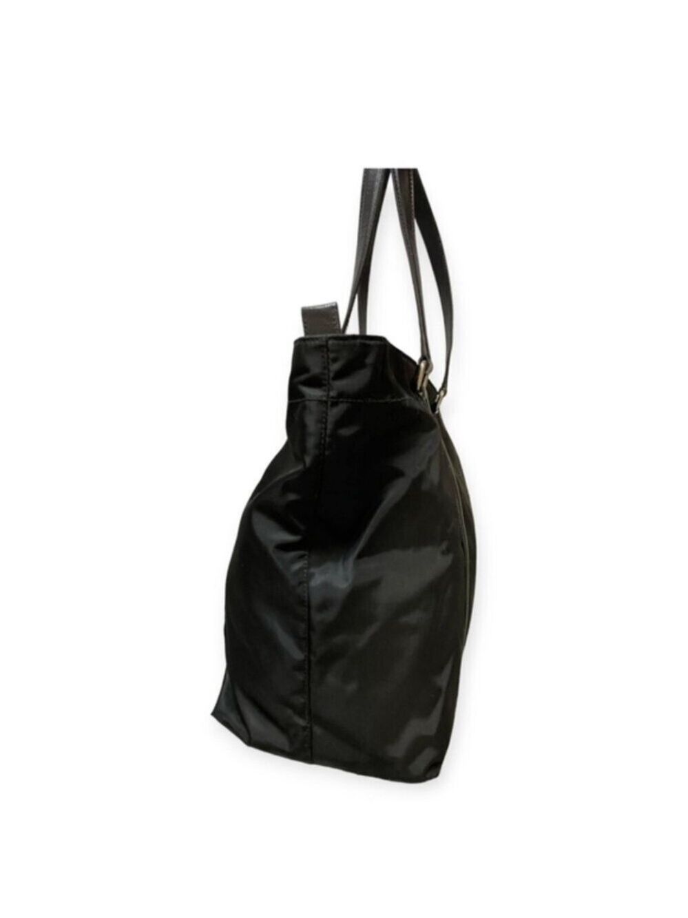 Authentic Prada Tessuto Nylon Tote Bag | Black Triangle Logo | Lampo Zipper - Picture 5 of 15
